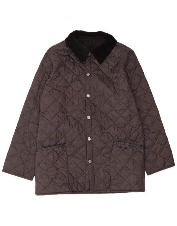 Barbour Uomo Giacca trapuntata vestibilità ampia UK 36 Small Nero Poliammide