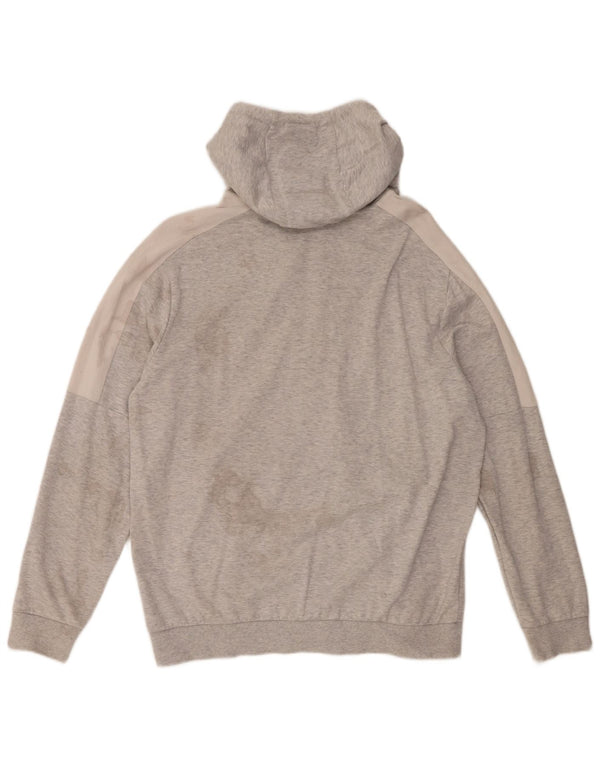 Felpa con cappuccio e zip grafica da uomo Hugo Boss 2XL in cotone color block grigio