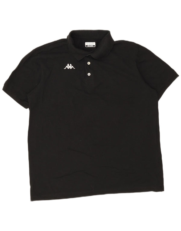 Polo Kappa Uomo 3XL Cotone Nero