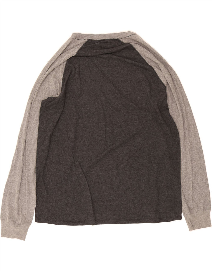 CHAMPION Mens Top Long Sleeve XL Grey Colourblock Vintage Champion and Second-Hand Champion from Messina Hembry 