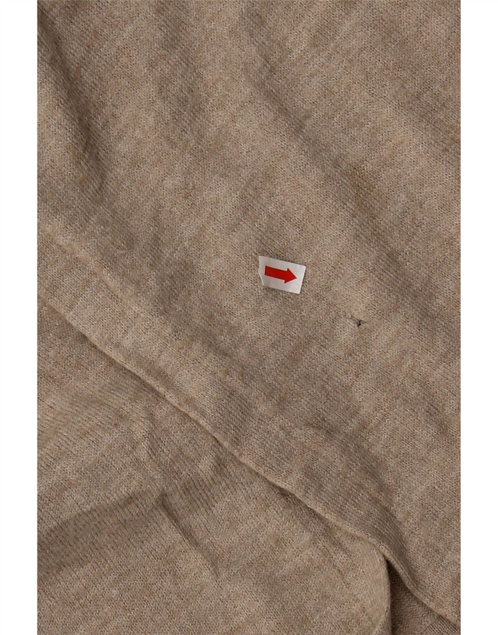 EDDIE BAUER Maglione cardigan aperto da donna UK 6 XS Acrilico beige