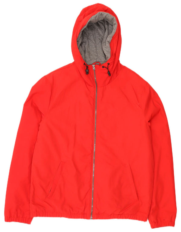 Giubbotto bomber con cappuccio da uomo Benetton UK 38 Medium Red Sports