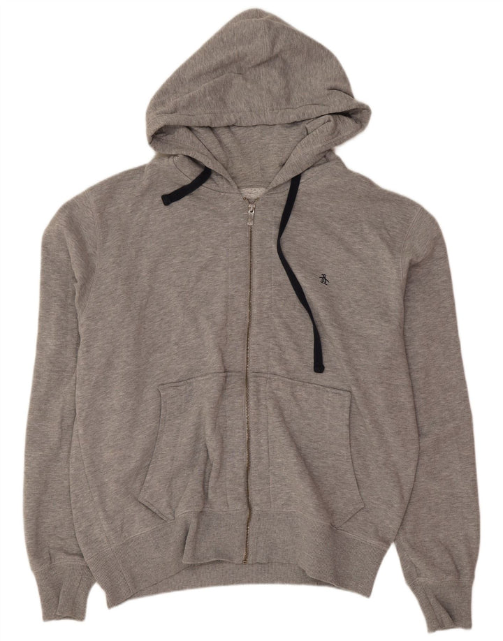 Felpa con cappuccio e zip da uomo Penguin 2XL Poliestere grigio
