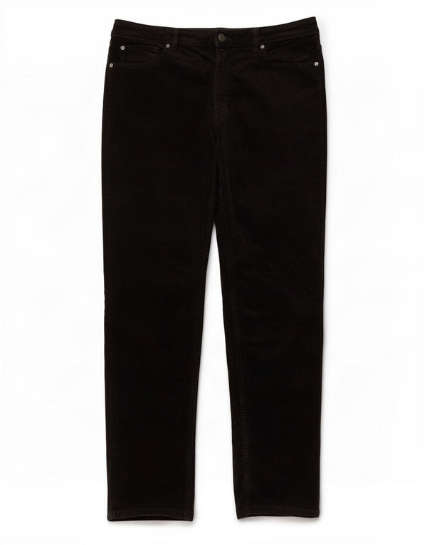 Pantaloni slim in velluto a coste da donna Marks & Spencer UK 16 Large W36 L28 Neri