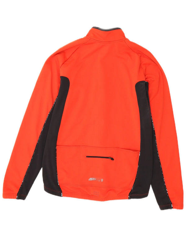 Giacca da ginnastica da uomo Adidas, giacca in poliestere color block rosso medio