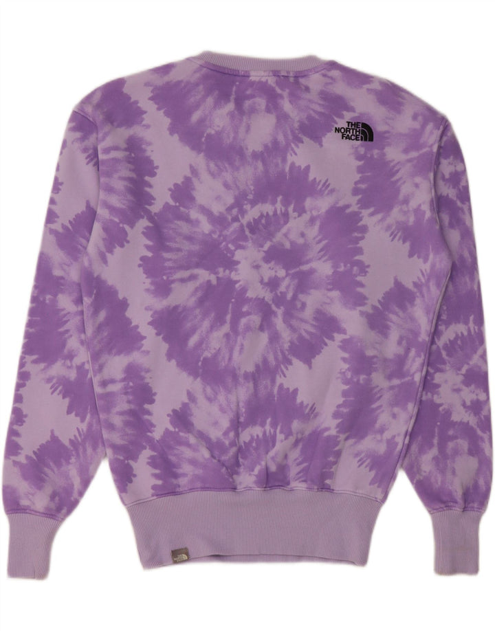 The North Face Uomo Felpa Maglione Medio Viola Tie Dye Cotone