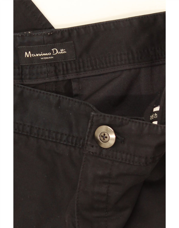 Pantaloni chino dritti da donna Massimo Dutti EU 40 medio W30 L30 neri