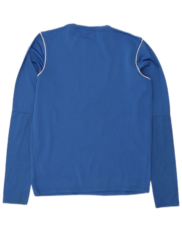 NIKE Top Dri Fit da uomo a maniche lunghe piccolo in poliestere blu