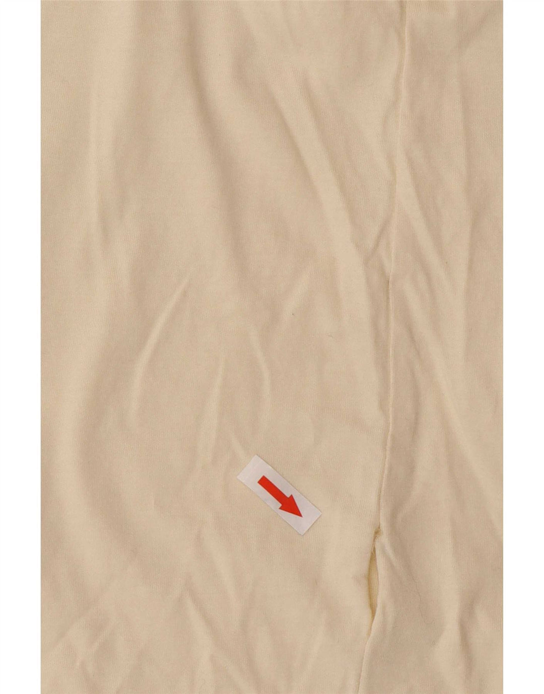 Benetton Top grafico da donna a maniche lunghe UK 8 Small Beige