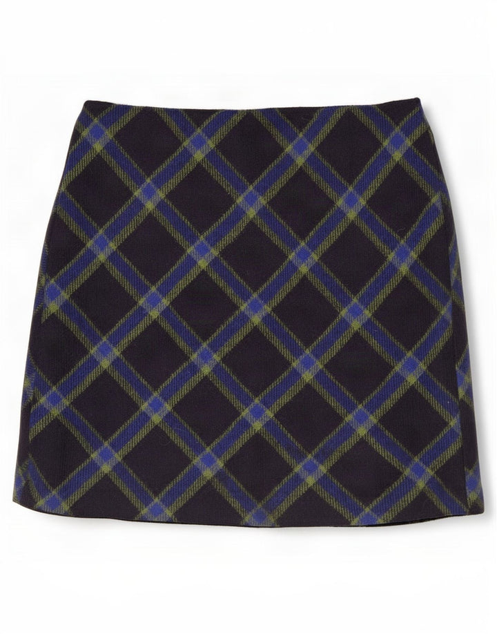 Minigonna da donna Hobbs UK 14 grande W32 lana a quadri blu navy