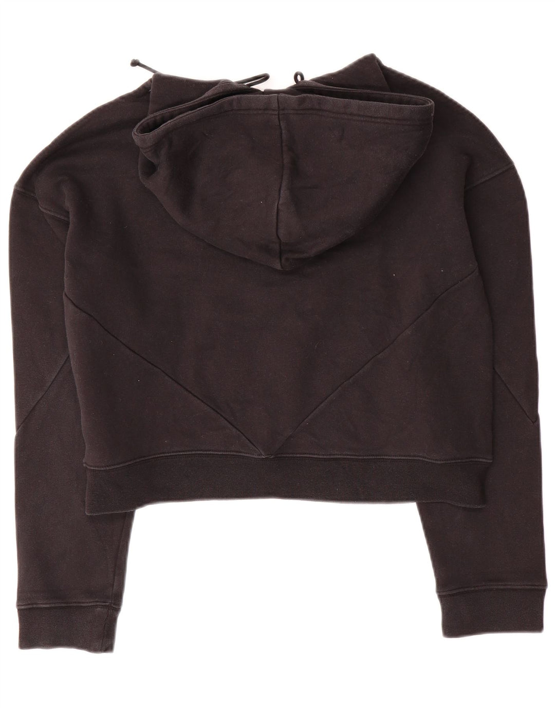 Felpa con cappuccio grafica oversize da donna ADIDAS UK 10 piccola in cotone nero