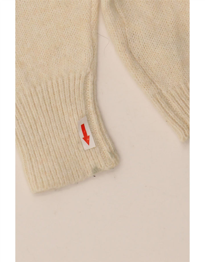 Maglione maglione girocollo da donna Marks & Spencer UK 14 medio bianco