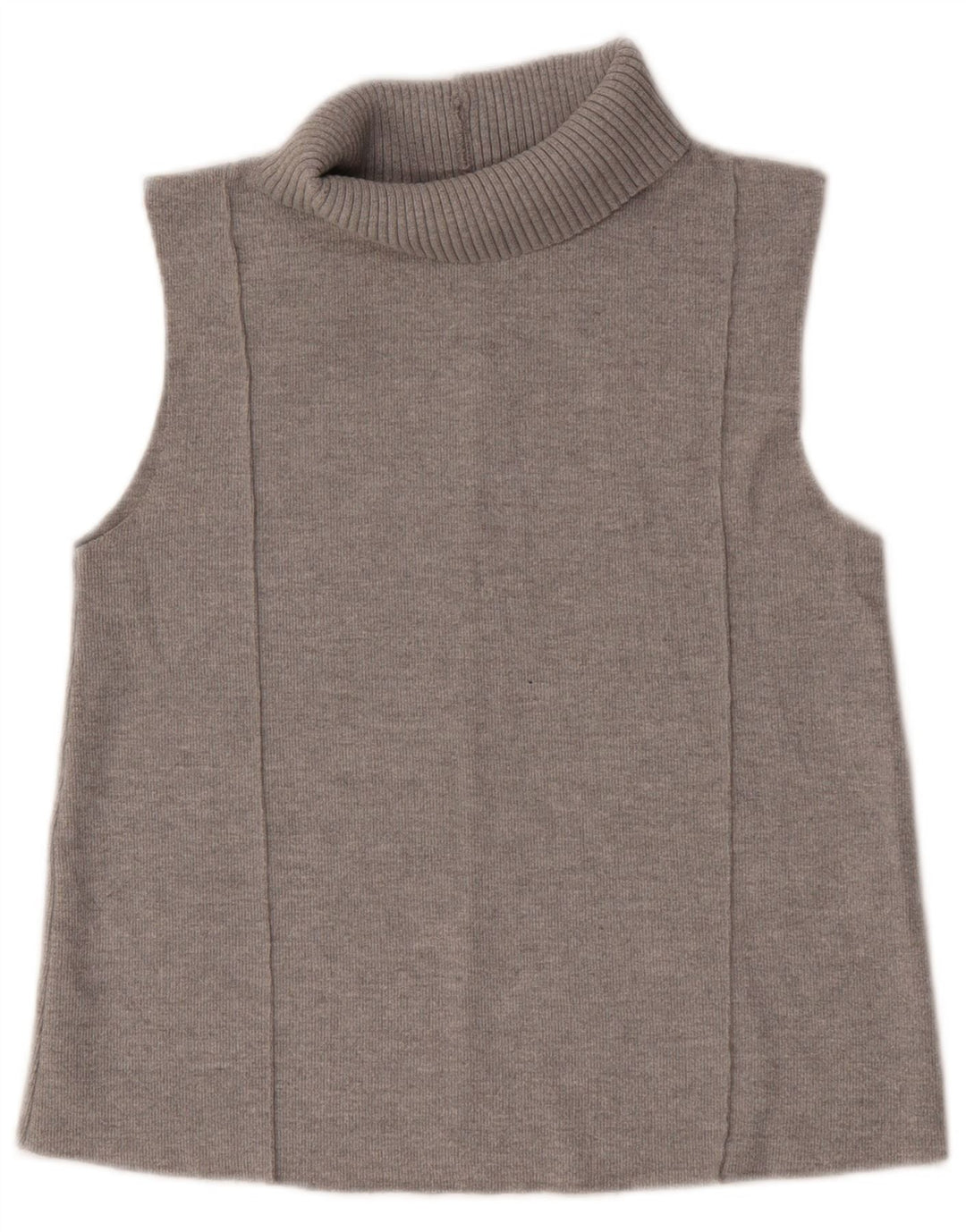 Canotta da donna Zara con collo alto e canotta UK 10 piccola in poliestere grigio