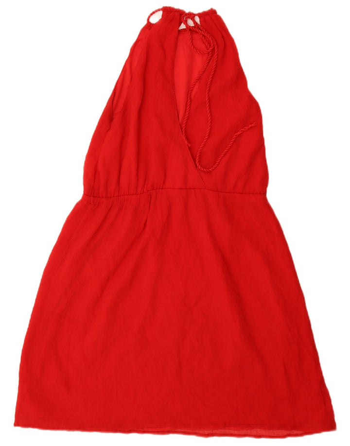Abito da donna Zara Trafaluc Halter UK 12 rosso medio