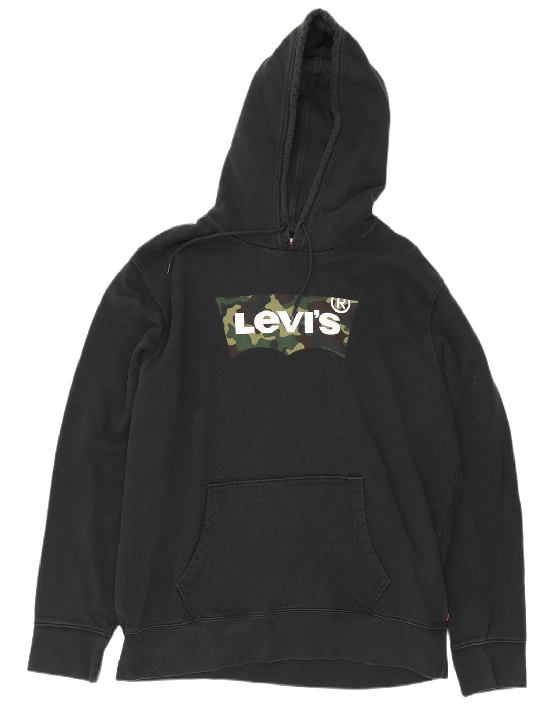 Maglione con cappuccio grafico da uomo Levi's XL in cotone nero
