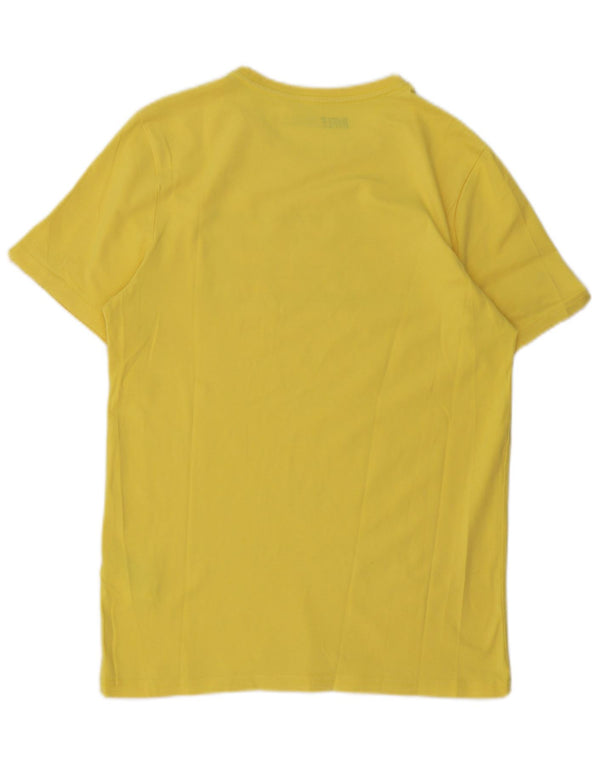 T-shirt grafica da uomo Rifle Top in cotone giallo medio