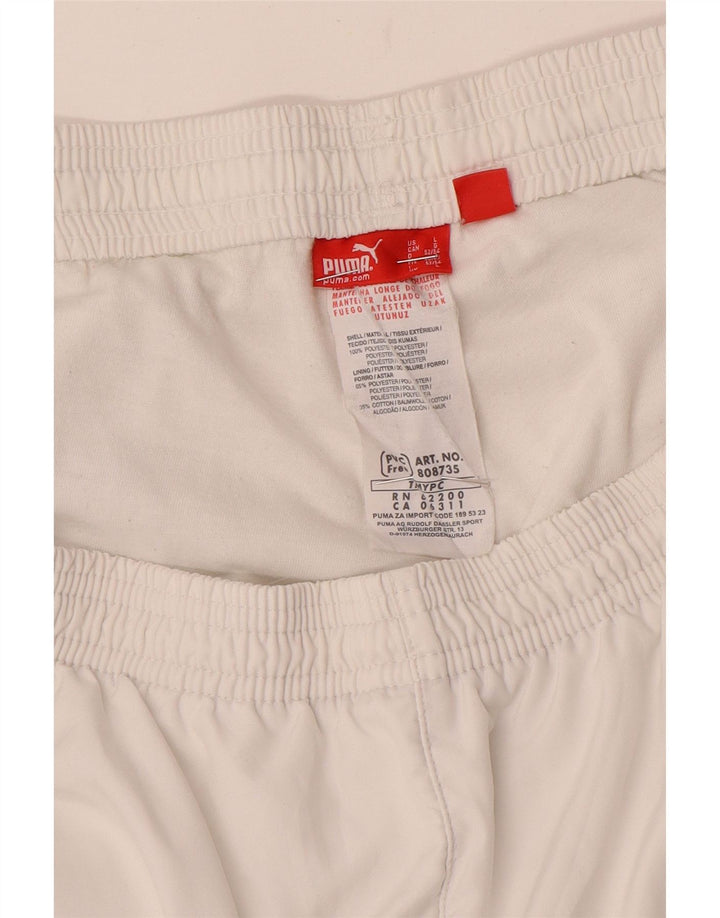 Pantaloni da tuta Puma da uomo con grafica Capri, grandi, in poliestere bianco