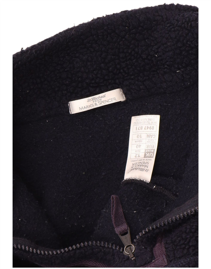 Maglione in pile oversize da donna Marks & Spencer UK 12 medio blu navy
