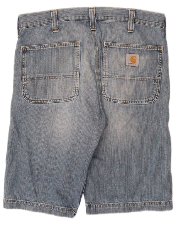 Bermuda da uomo CARHARTT in denim W30 cotone blu medio