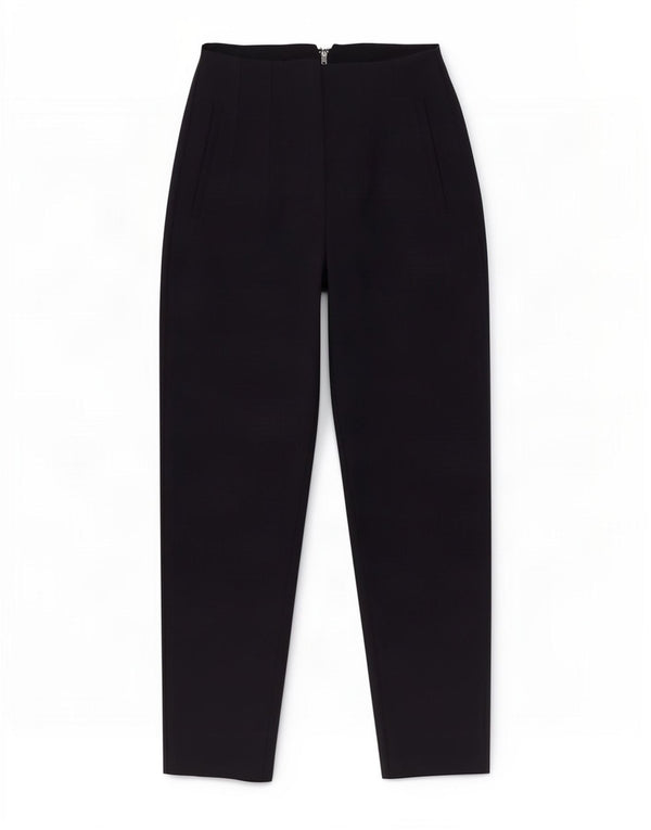 Pantaloni casual affusolati a vita alta da donna Zara XS W24 L27 Blu navy