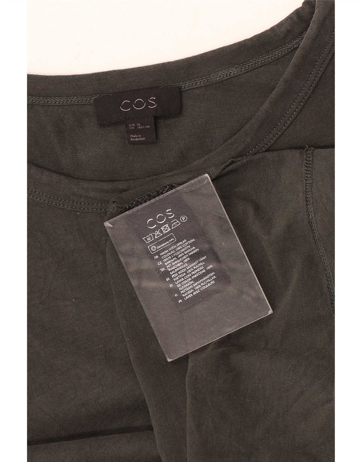 T-shirt da uomo Cos Top XL in cotone grigio