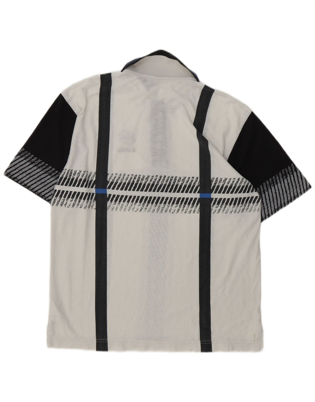 Polo da uomo Lotto in poliestere color block bianco medio
