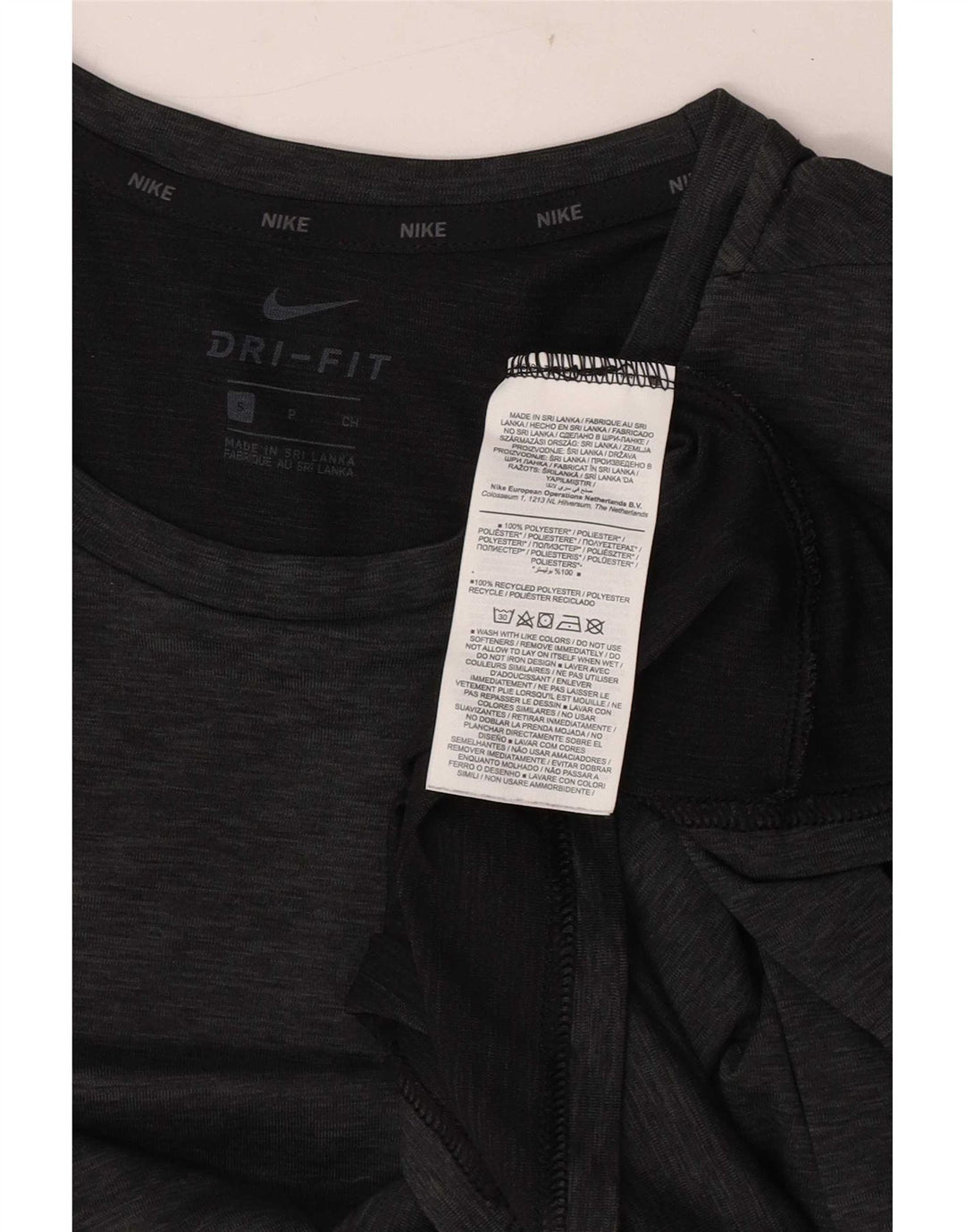 T-shirt Nike Dri Fit da uomo, piccola, in poliestere grigio