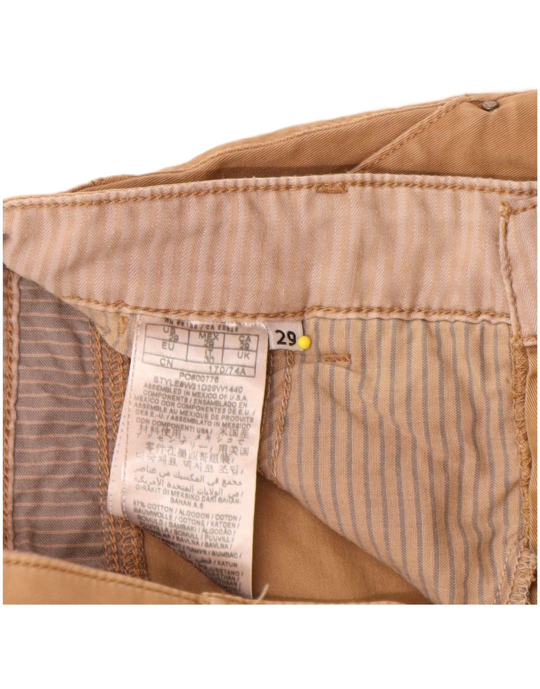 Minigonna da donna Guess W29 in cotone beige medio