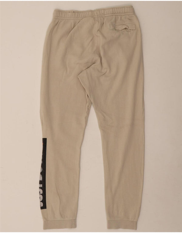 Pantaloni da tuta con grafica Nike da uomo, pantaloni da jogging, grandi, in cotone beige