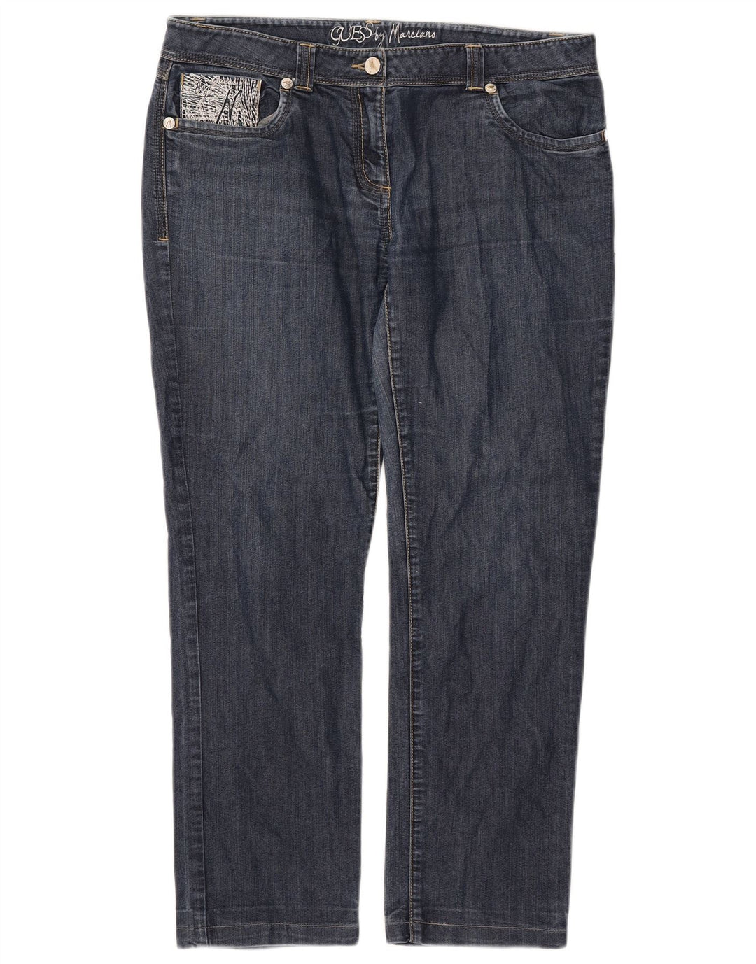 Jeans GUESS Donna marciano Slim W32 L26 Blu Navy Cotone