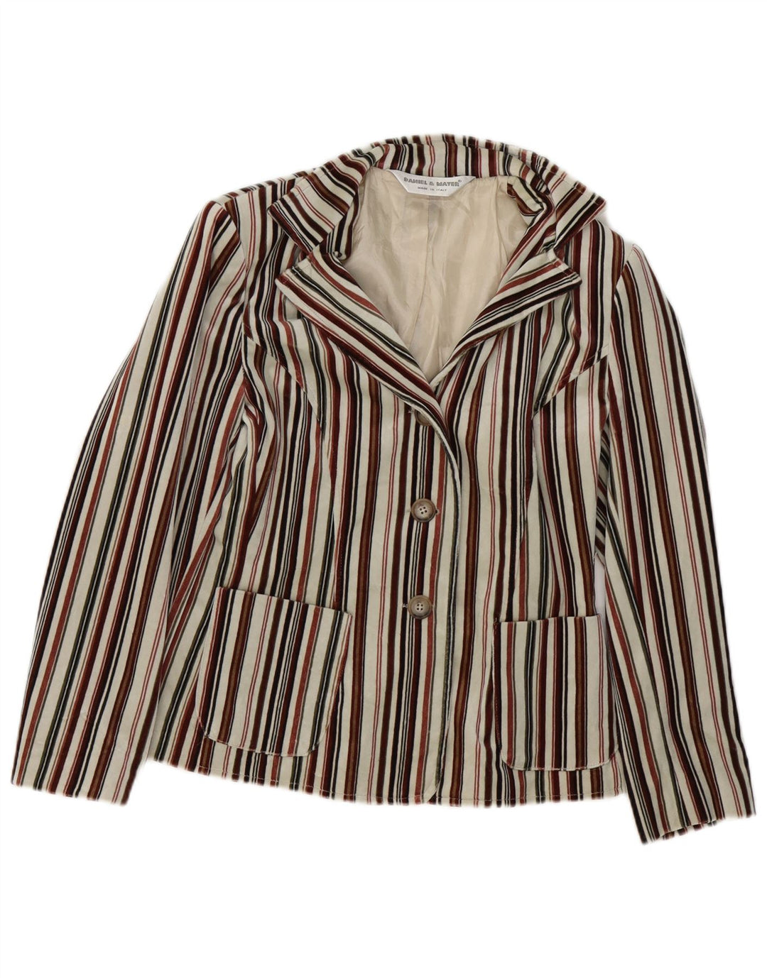 Giacca blazer da donna Daniel & Mayer IT 42 media a righe multicolore