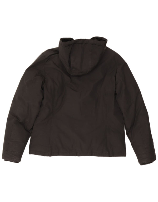 Giacca imbottita oversize con cappuccio da donna Woolrich UK 18 XL cotone nero