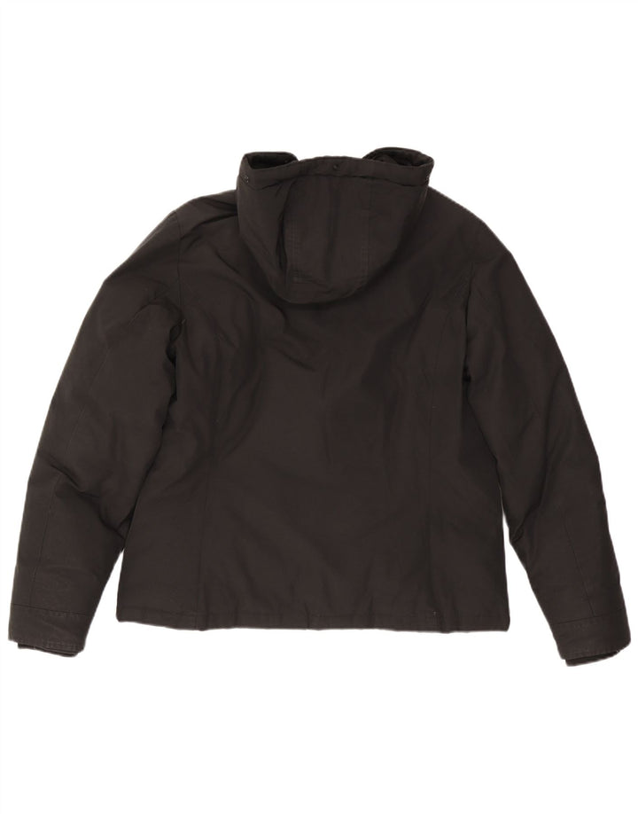 Giacca imbottita oversize con cappuccio da donna Woolrich UK 18 XL cotone nero