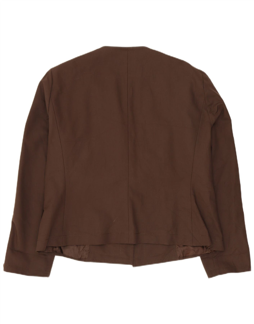 BARBARA B Giacca blazer aperta da donna UK 18 XL Cotone marrone