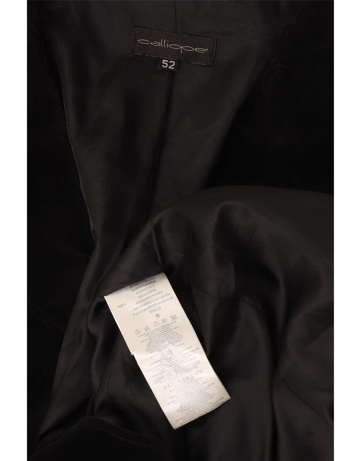 Calliope Giacca Blazer in Velluto da Uomo a 2 Bottoni IT 52 XL Cotone Nero