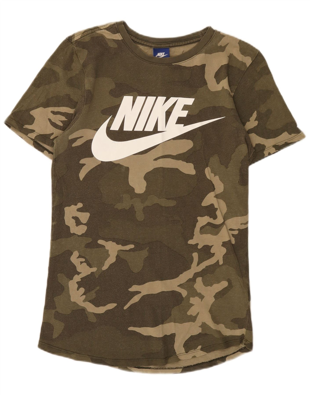 T-shirt grafica da uomo Nike Top Small in cotone mimetico kaki