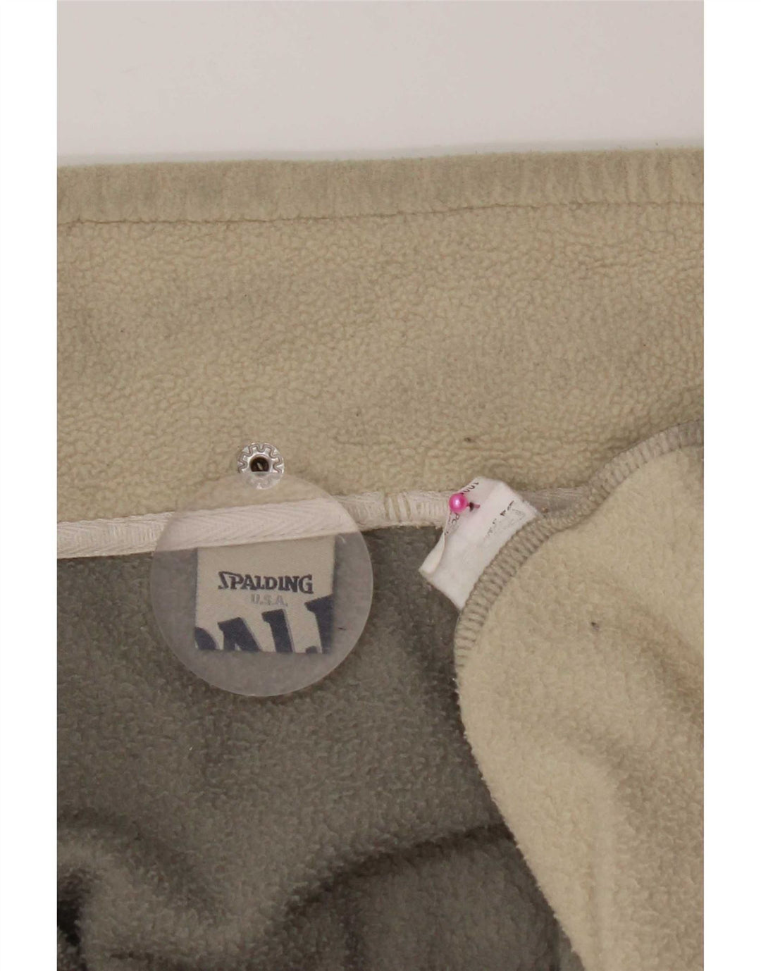 Giacca in pile foderata da uomo Spalding UK 42 XL Poliestere color block grigio