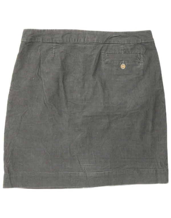 Gonna in velluto a coste da donna Joules UK 16 grande W36 cotone grigio