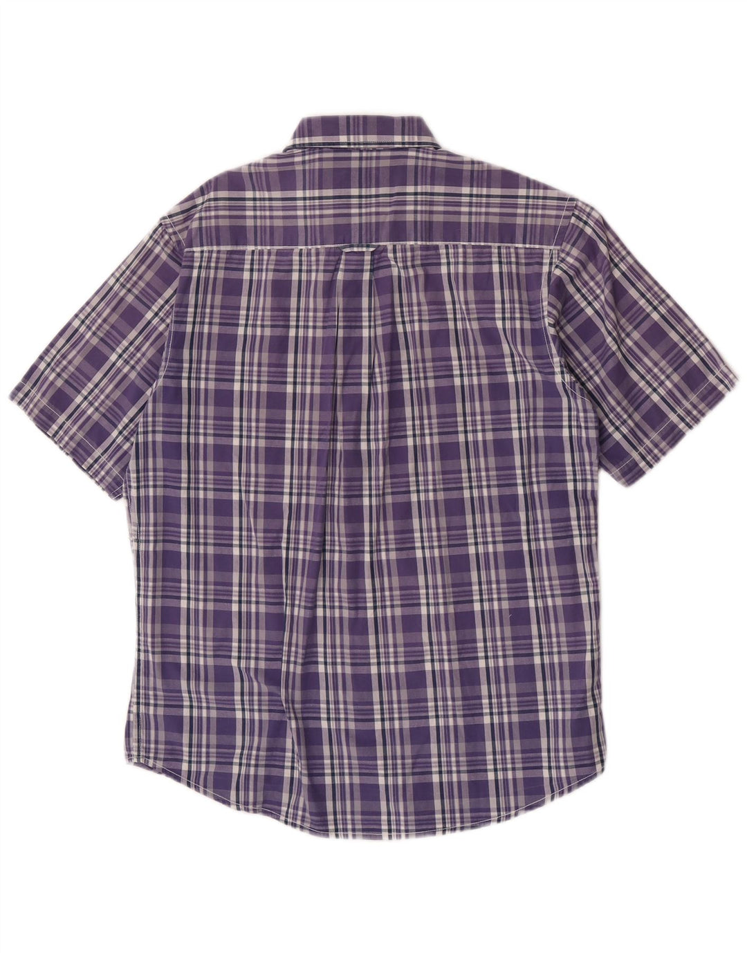 Camicia a maniche corte da uomo James Pringle a quadri viola medio