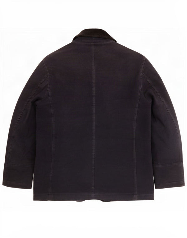 Fay Mens 3 Button Windbreaker Jacket UK 40 Large Navy Blue Cotton