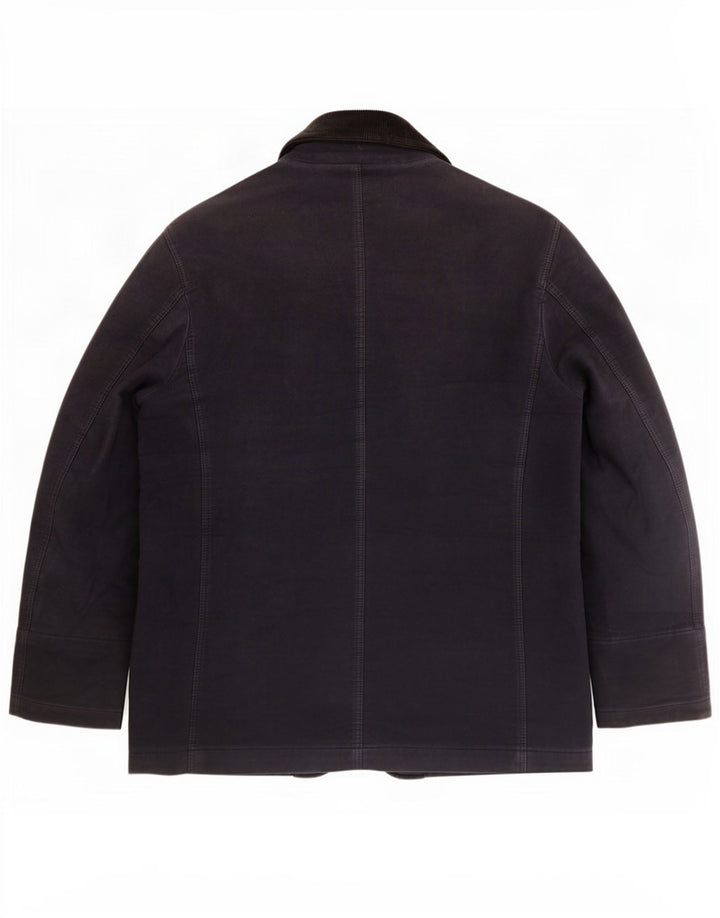 Giacca a vento da uomo a 3 bottoni Fay UK 40 grande cotone blu navy