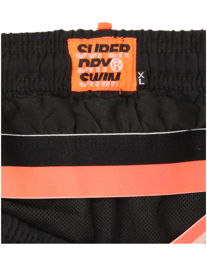 Pantaloncini da bagno grafici da uomo SUPERDRY XL poliestere nero