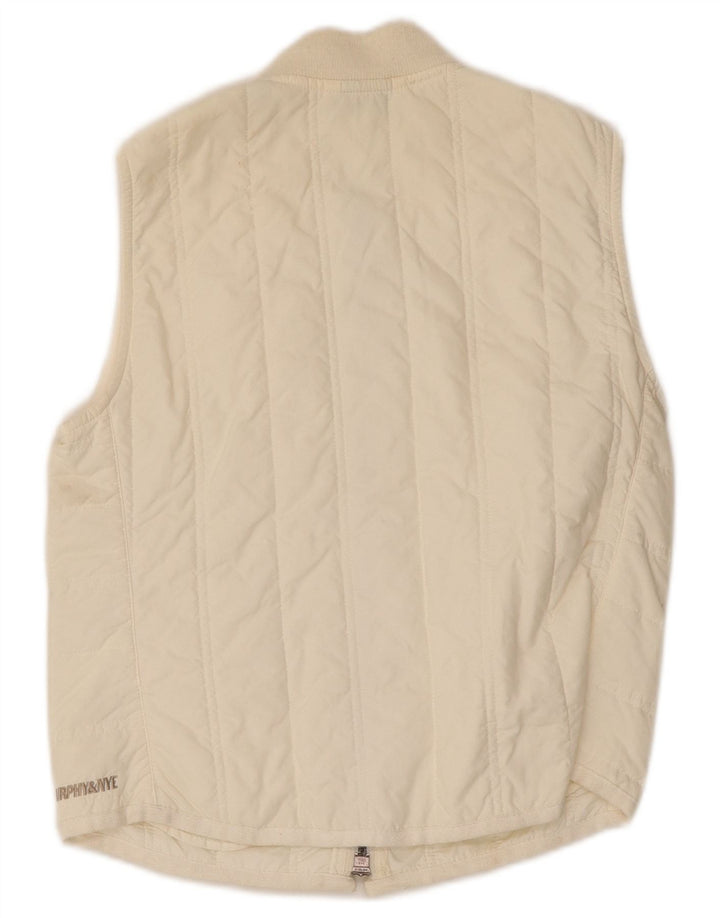 Gilet imbottito da donna Murphy & Nye UK 10 piccolo in poliammide bianco sporco