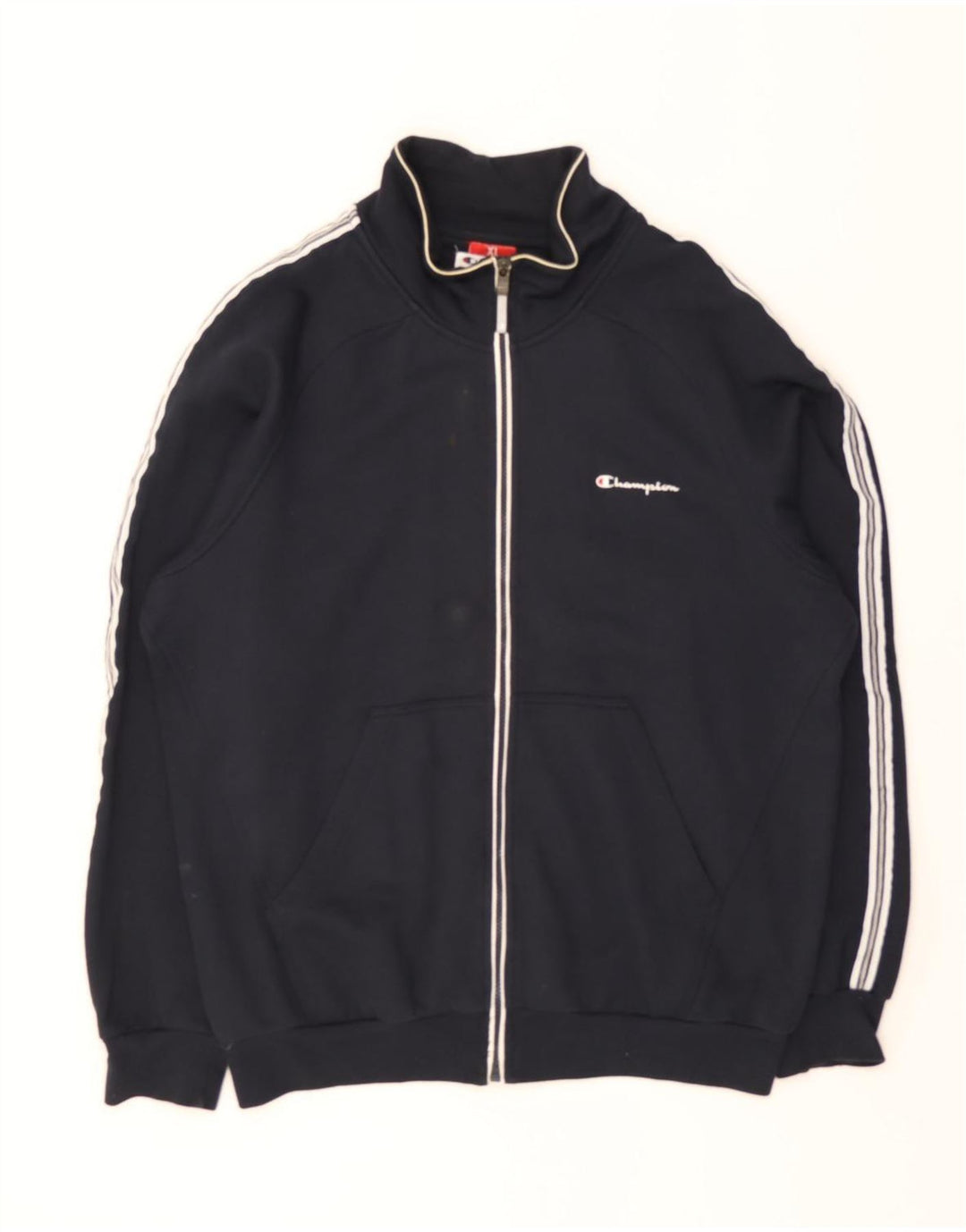 CHAMPION Mens Tracksuit Top Jacket XL Navy Blue Cotton Vintage Champion and Second-Hand Champion from Messina Hembry 
