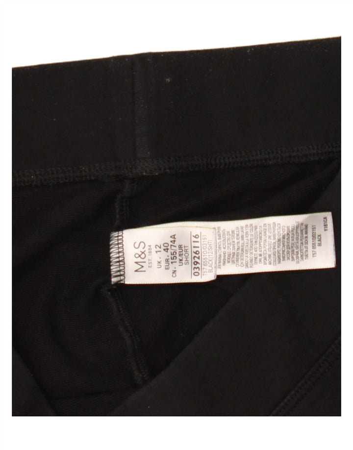 Pantaloni da tuta da donna Marks & Spencer UK 12 medio cotone nero