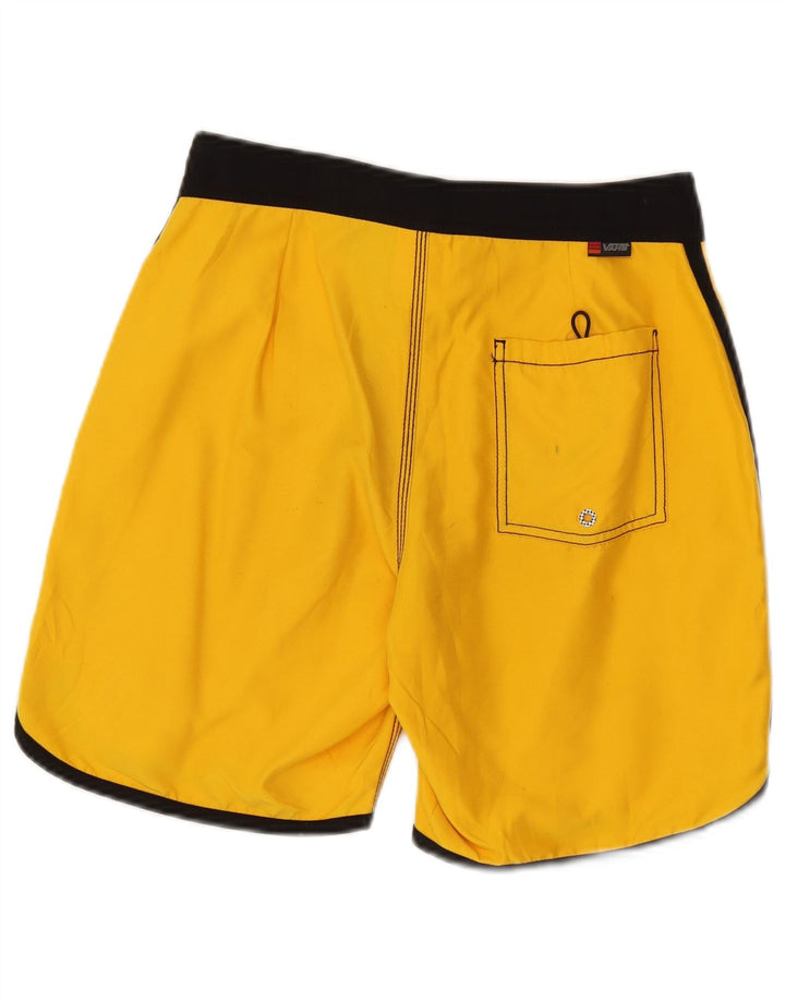 Pantaloncini da bagno da uomo Vans Small in poliestere color block giallo