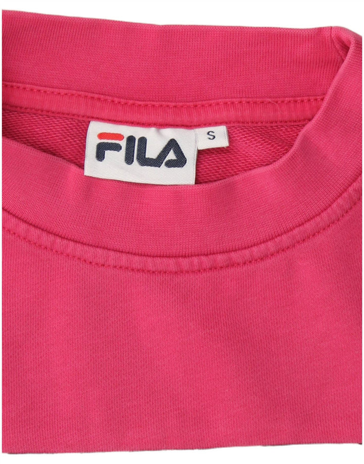 Felpa oversize da donna FILA Maglione UK 10 Small Pink Colourblock