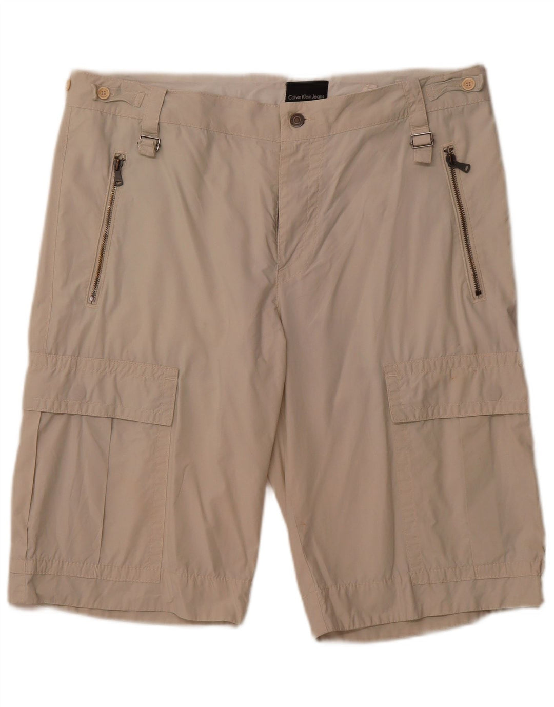 CALVIN KLEIN Mens Cargo Shorts W38 XL Beige Vintage Calvin Klein and Second-Hand Calvin Klein from Messina Hembry 