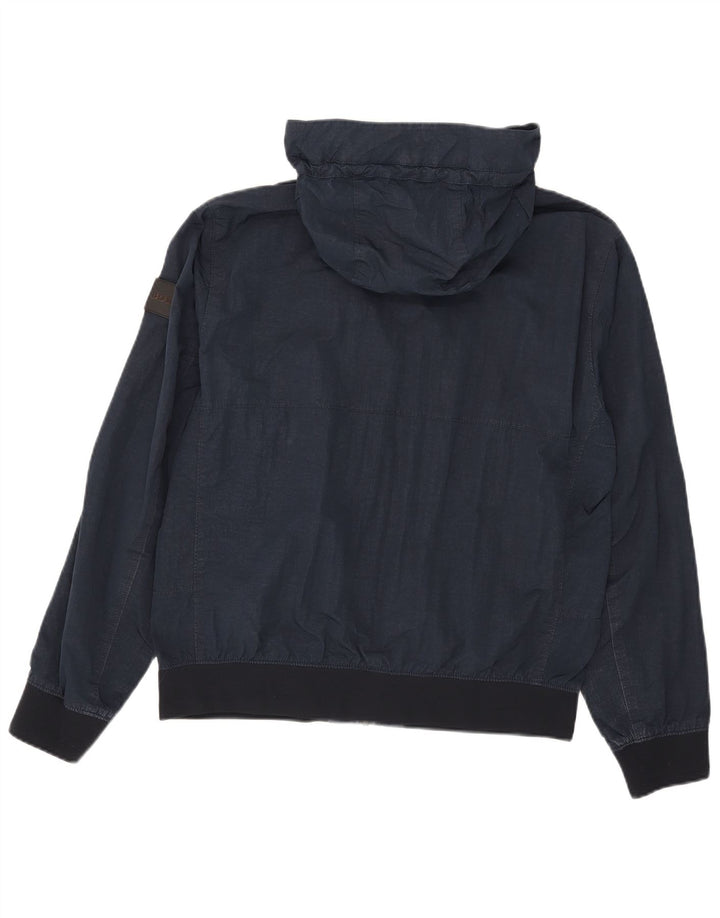 Giubbotto bomber con cappuccio da uomo Hugo Boss EU 48 medio blu navy in poliammide