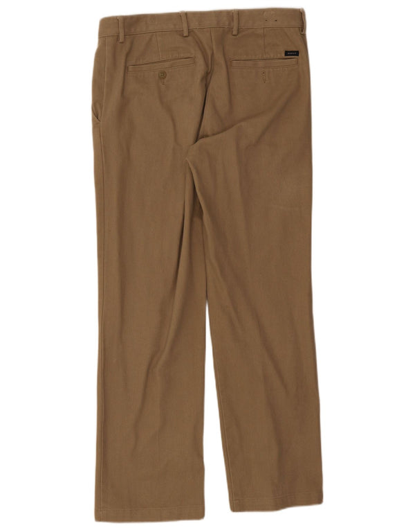 Pantaloni chino dritti da uomo Gant W34 L30 in cotone marrone